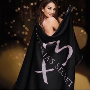 VICTORIA'S SECRET LIMITED EDITION COLLECTIBLE BLANKET THROW BEDDING BLACK & PINK